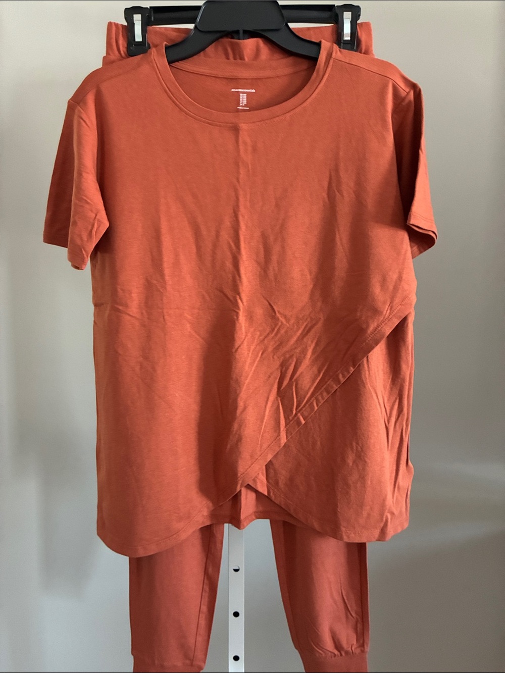Amazon Essentials Women's Short Sleeve Rust Tunic Pajama Set